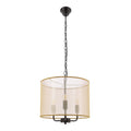 PACIFICA lampa wisząca czarny 3x40W E14 abażur złoty