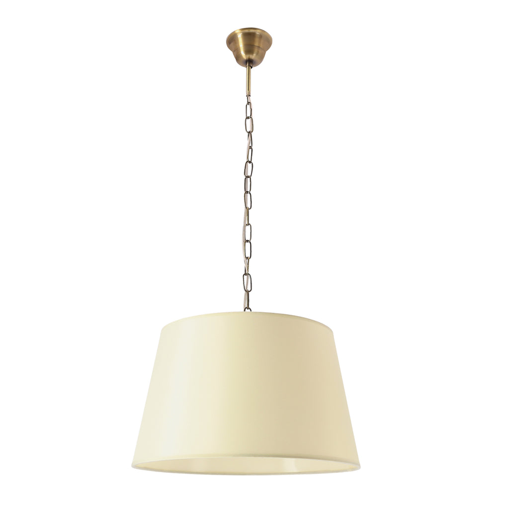 PYROS lampa wisząca patynowy 38 1x40W E27 abażur kremowy