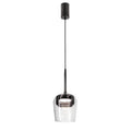 GLAXI lampa wisząca czarny 1x9W GX53 klosz bezbarwny+dymiony