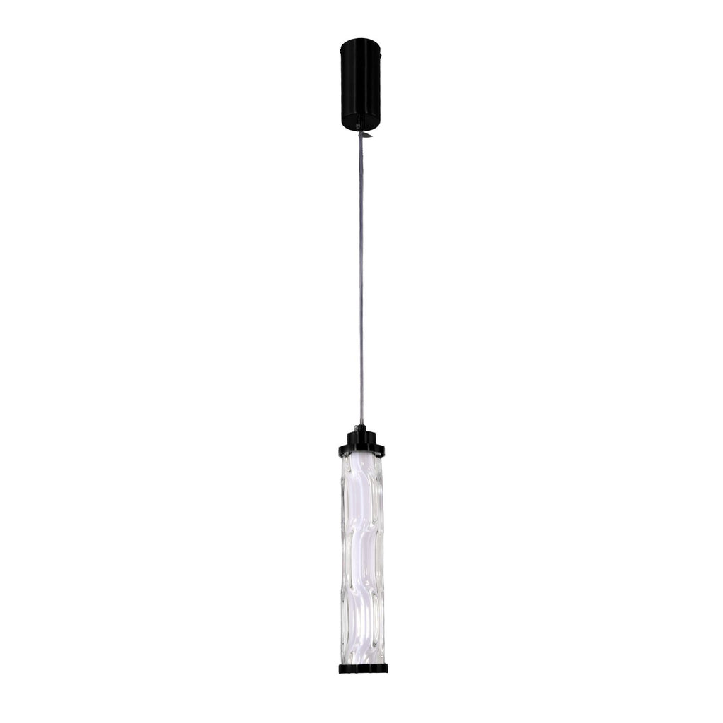 CORTE lampa wisząca czarny matowy 10W LED 3000K klosz bezbarwny