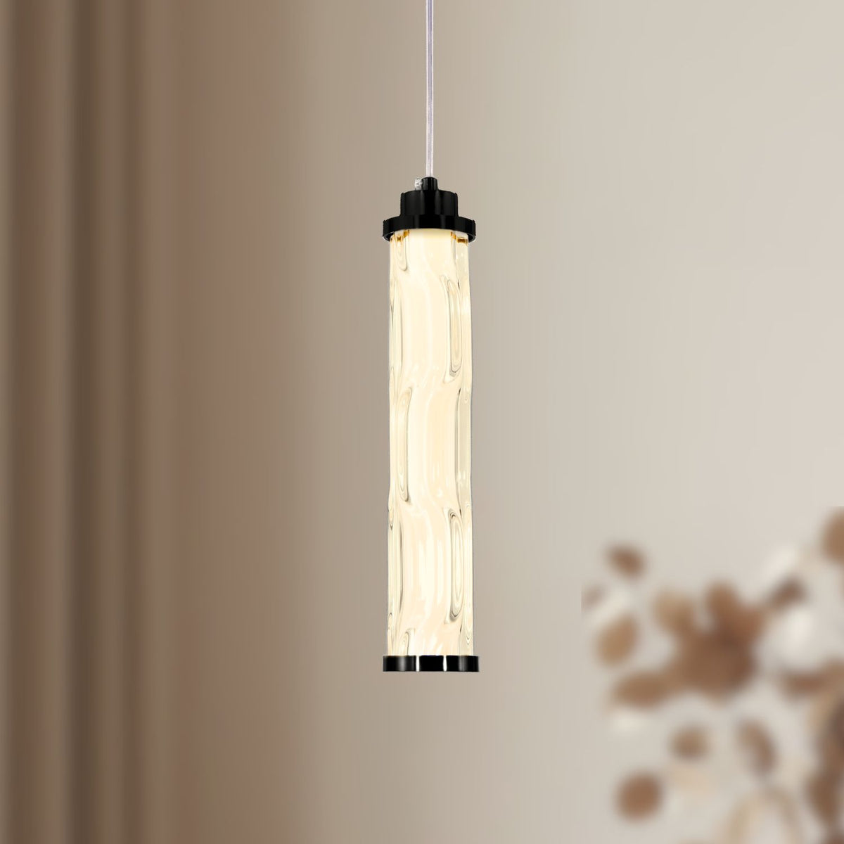 CORTE lampa wisząca czarny matowy 10W LED 3000K klosz bezbarwny
