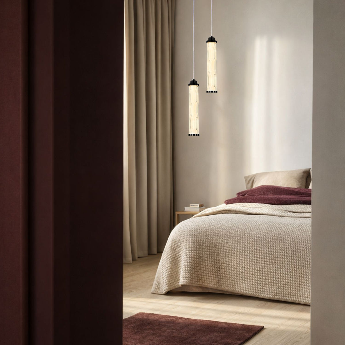 CORTE lampa wisząca czarny matowy 10W LED 3000K klosz bezbarwny