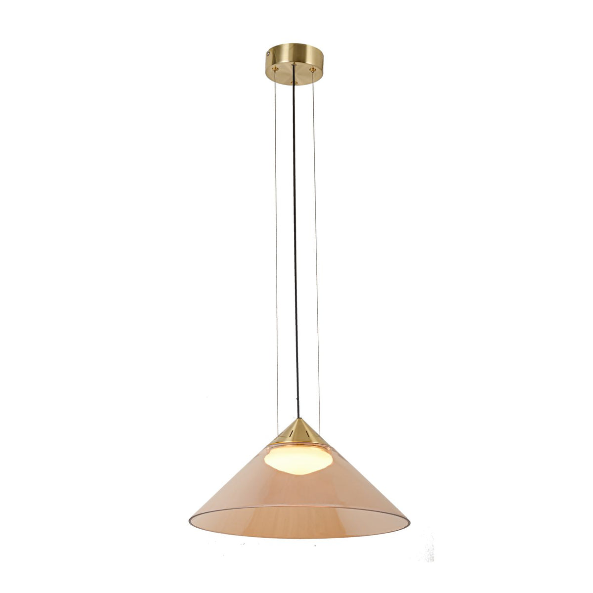 PRESTO 42 lampa wisząca satynowy złoty 1x10W GX53 klosz bursztynowy+biały