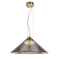 PRESTO 50 lampa wisząca satynowy złoty 1x10W GX53 klosz dymiony+biały