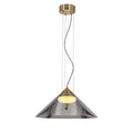 PRESTO 42 lampa wisząca satynowy złoty 1x10W GX53 klosz dymiony+biały