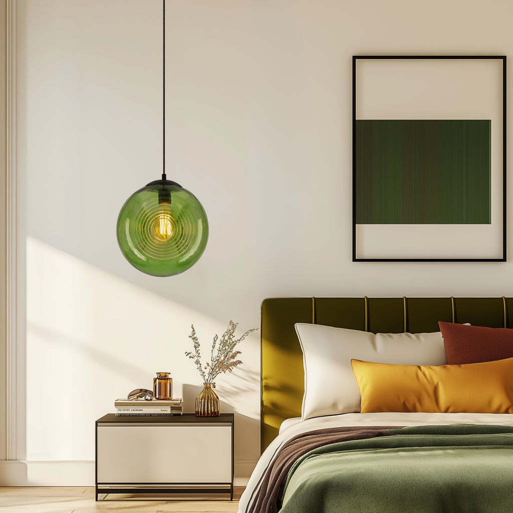 CLUB lampa wisząca 28 1x60W E27 zielony