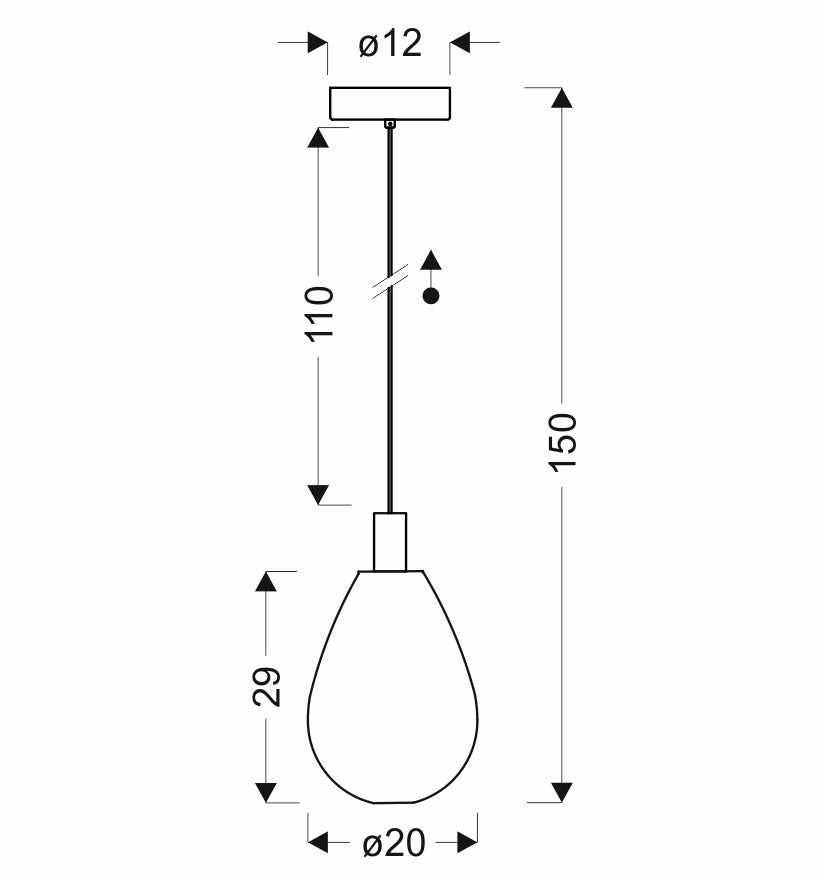 DENSO 20 lampa wisząca czarny 1x5W G9 klosz miedziany