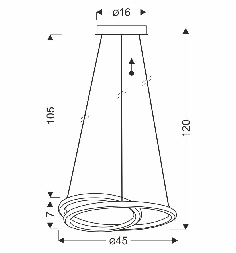 EDEN lampa wisząca złoty 32W LED 3000, 4000, 6000K osłonka biała