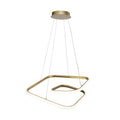 FUERTE lampa wisząca złoty 32W LED 3000, 4000, 6000K kryształki bezbarwne