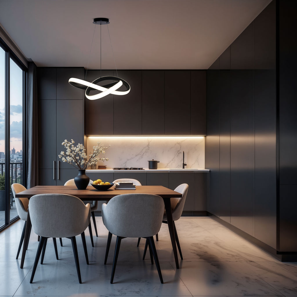SPLOT lampa wisząca czarny 28W LED 3000, 4000, 6000K osłonka biała
