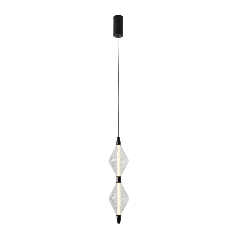 VITA lampa wisząca czarny 7,5W LED 2700K 2 x klosz bezbarwny