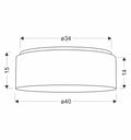 SALUT lampa sufitowa 40 2x40W E27 abażur beżowy