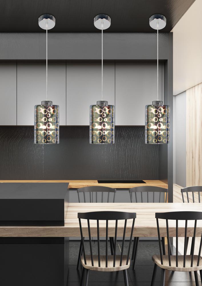 NOCTURNO lampa wisząca 12 1x40W E27 chrom