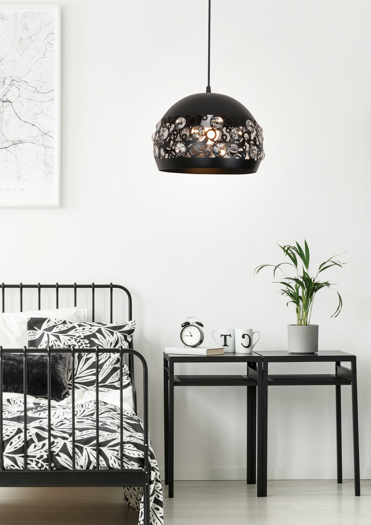 JOLINA lampa wisząca 30 1x40W E27 czarny