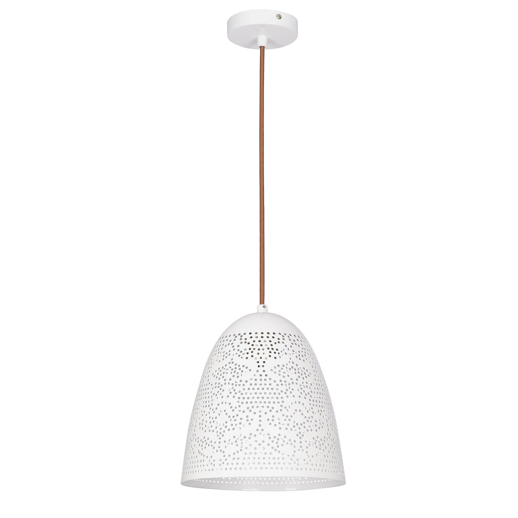 BENE lampa wisząca 20/21 stożek 1x60W E27 ażurowy biały
