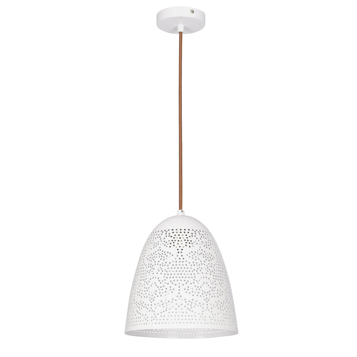 BENE lampa wisząca 20/21 stożek 1x60W E27 ażurowy biały