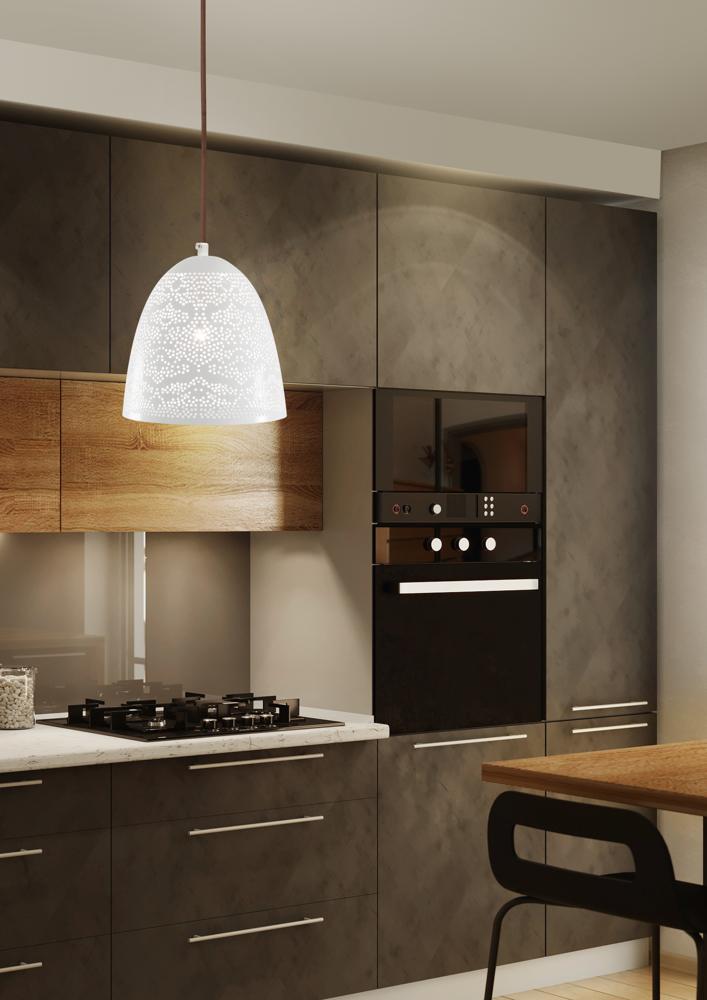 BENE lampa wisząca 20/21 stożek 1x60W E27 ażurowy biały