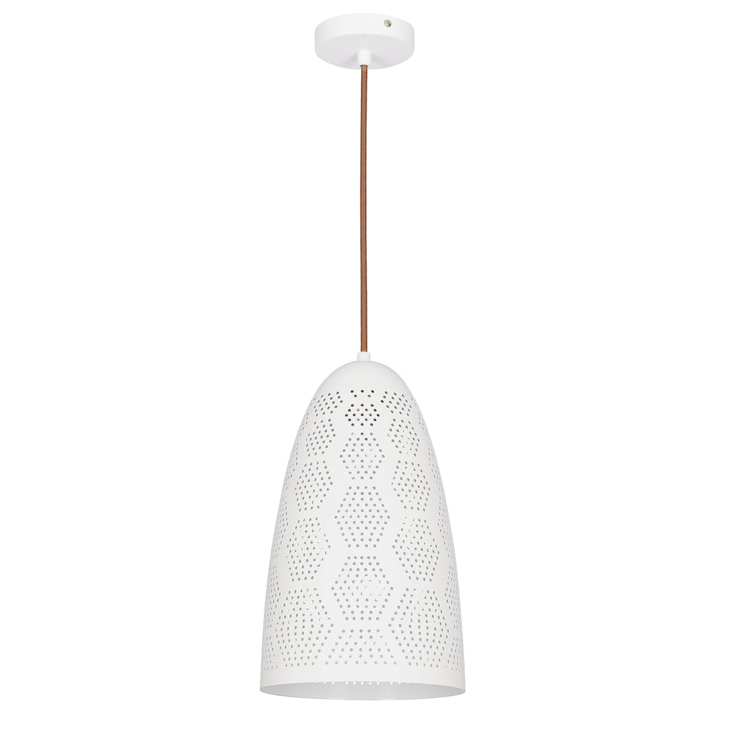 BENE lampa wisząca 20/33 stożek 1x60W E27 ażurowy biały