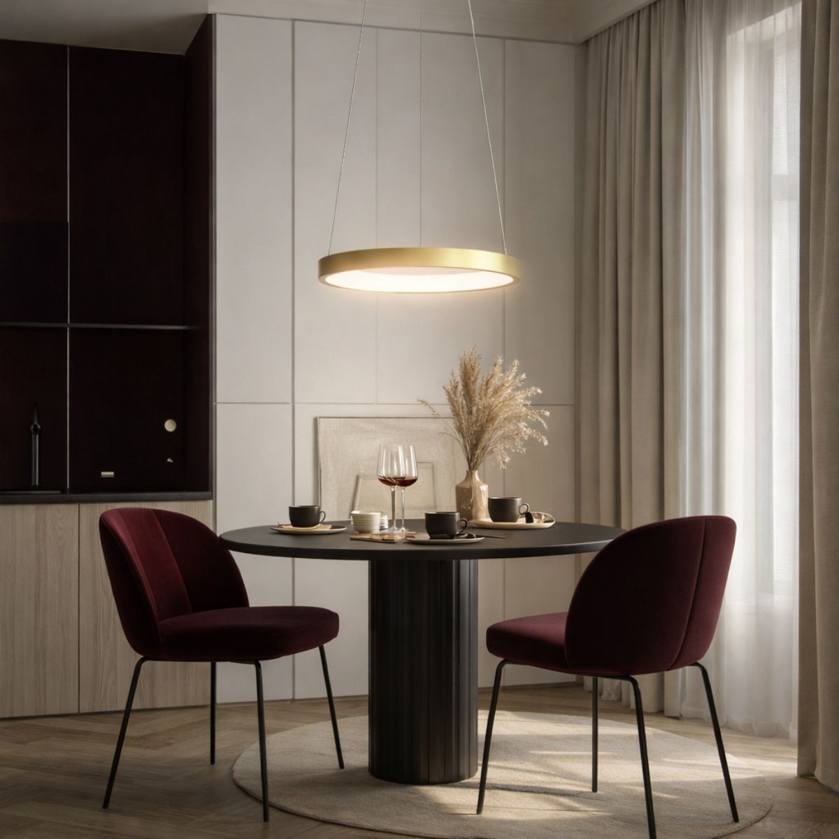 LUNE lampa wisząca 40 złoty 25W LED 4000k