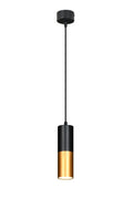 lampa wisząca tuba 1x15W GU10 5,8/30 czarno złoty