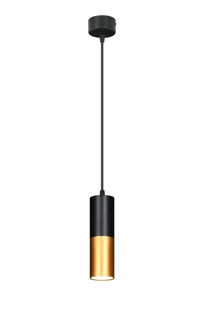 lampa wisząca tuba 1x15W GU10 5,8/30 czarno złoty