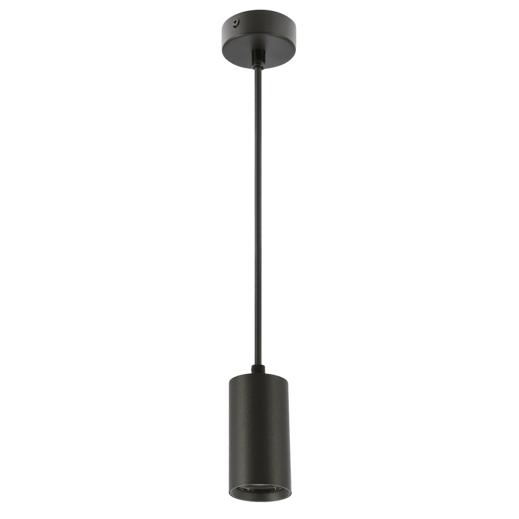Tubo lampa wisząca czarny 1x25W GU10 klosz 10cm czarny
