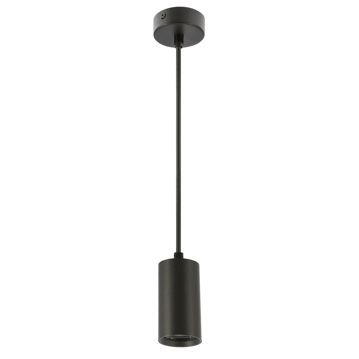 Tubo lampa wisząca czarny 1x25W GU10 klosz 10cm czarny