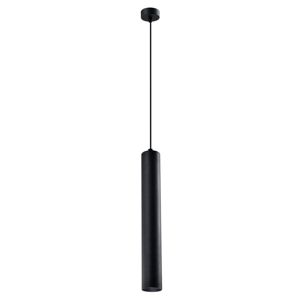 Tubo lampa wisząca czarny 1x25W GU10 klosz 40cm czarny