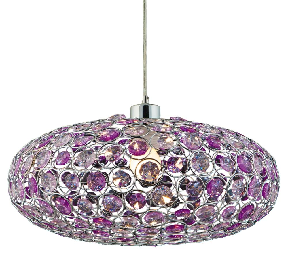 CRISTY lampa wisząca 38 1x60W E27 fiolet + linka 85-10523