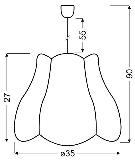 ZUZA lampa wisząca 35 1x60W E27 różowy