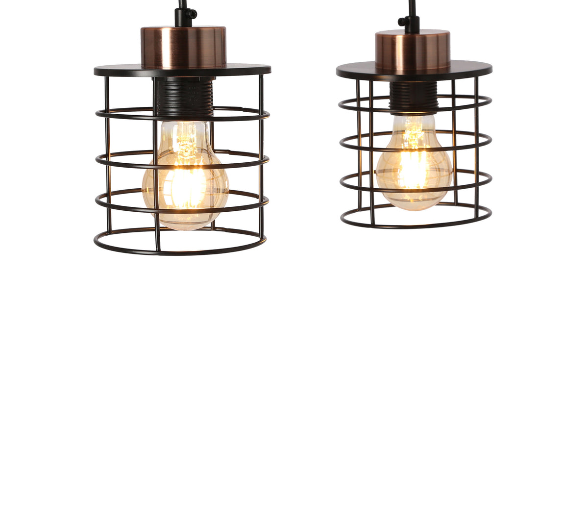 Glob lampa wisząca czarny+złoty 2x40W E27 klosz czarny