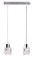 TOSCA zwis 2x40W G9 chrom+kryształ