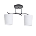 ESNYR lampa sufitowa chromowy+czarny 2x40 E27 klosz biały