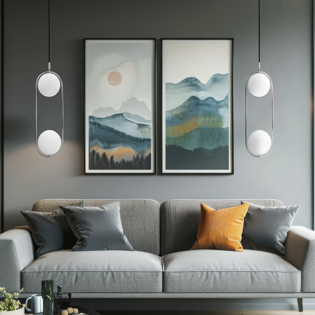 Cordel lampa wisząca chromowy 2x20W G9 klosz biały