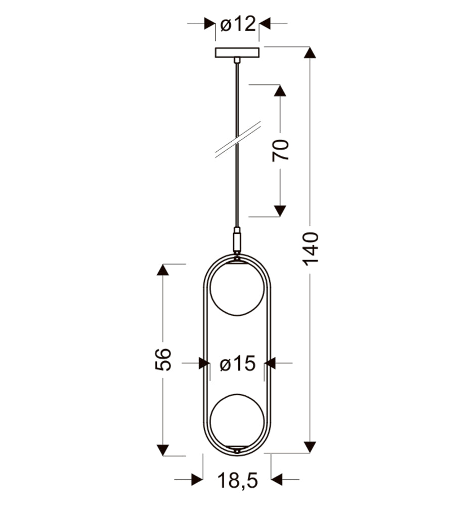 Cordel lampa wisząca chromowy 2x20W G9 klosz biały