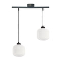 ESTILO lampa wisząca czarny 2x40W E27 klosz biały