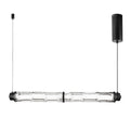 CORTE lampa wisząca pozioma czarny matowy 18W LED 3000K klosz bezbarwny