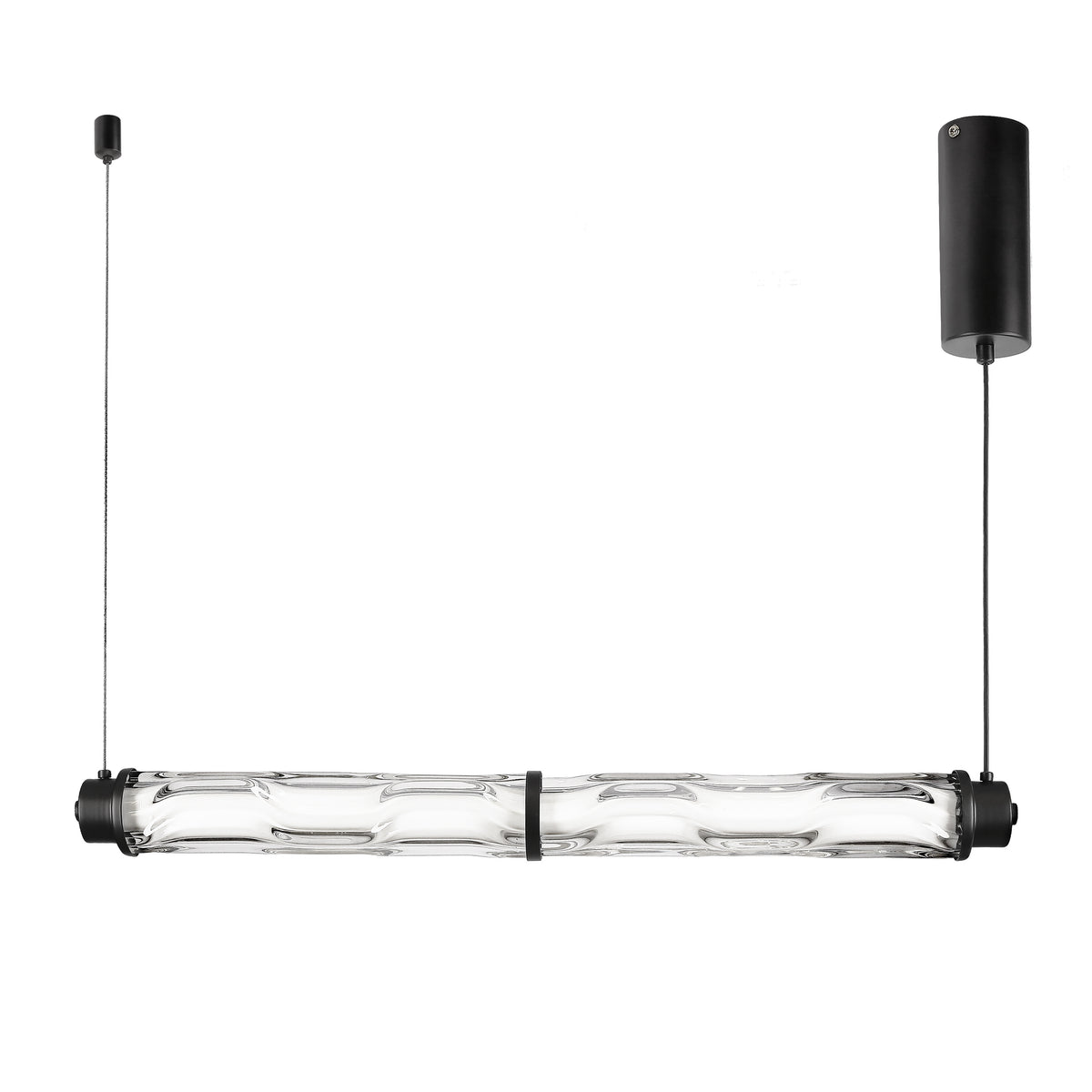 CORTE lampa wisząca pozioma czarny matowy 18W LED 3000K klosz bezbarwny