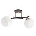 CALMO lampa sufitowa brunatny+złoty 2x40W E27 klosz biały