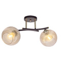 MANON lampa sufitowa brunatny+złoty E27 klosz bursztynowy
