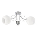 TARTINE lampa sufitowa chromowy 2x40W E27 klosz biały