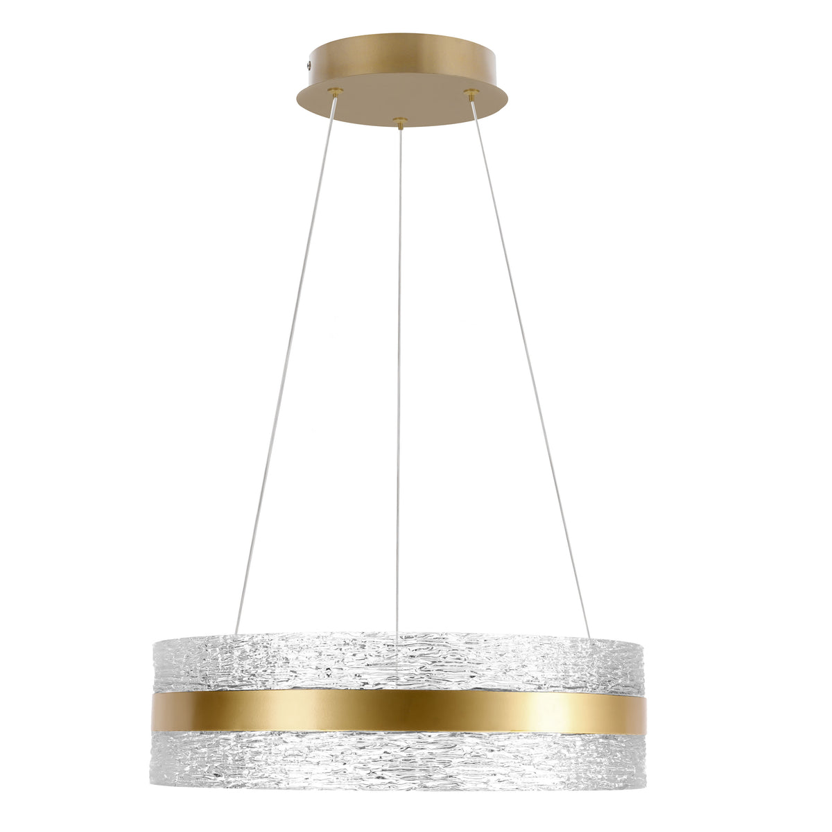 CASTILLO 40 lampa wisząca złoty 24W LED 3000, 4500, 6500K kryształki bezbarwne