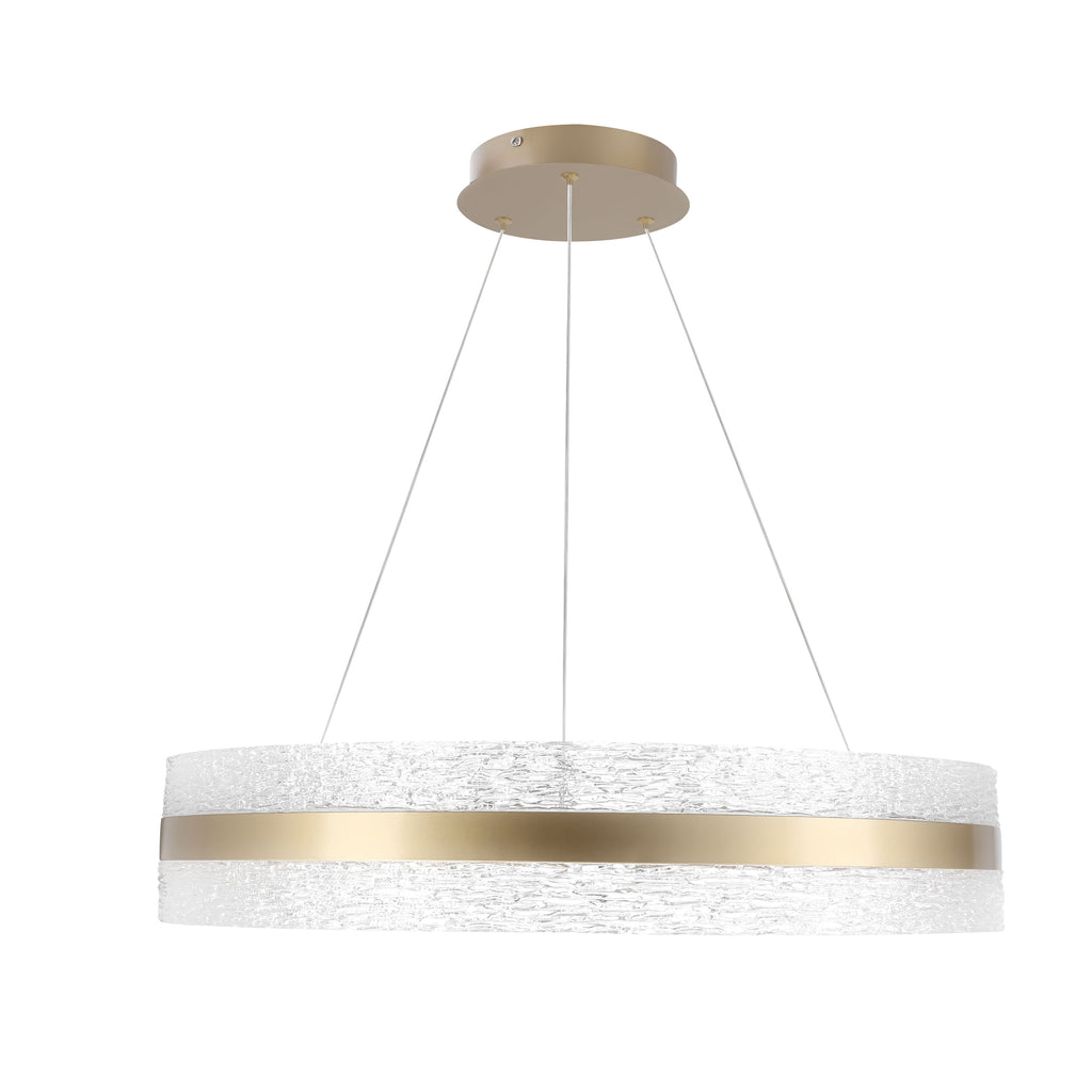 CASTILLO 60 lampa wisząca złoty 35W LED 3000, 4500, 6500K kryształki bezbarwne