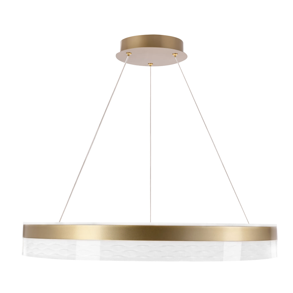 GLORIS lampa wisząca kawowy 36W LED 3000, 4500, 6500K kryształki bezbarwne