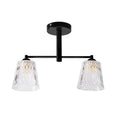 KAIR lampa wisząca czarny 2x40W E27 klosz bezbarwny