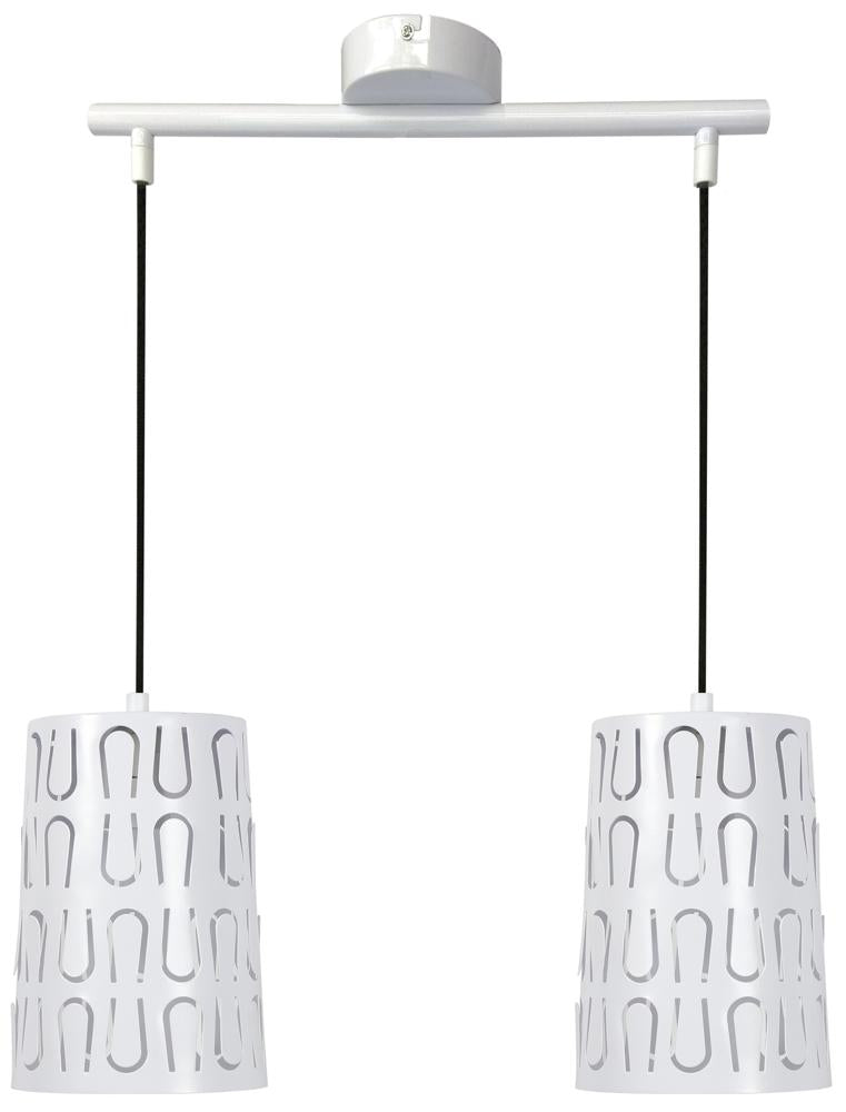VISTA lampa wisząca 2x60W E27 biały