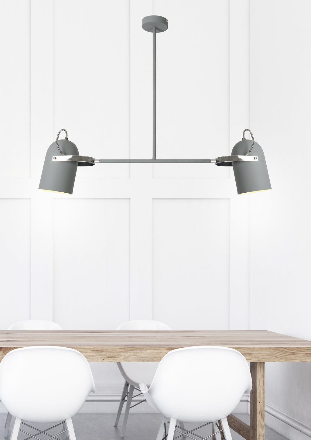 GRAY lampa wisząca 2x40W E27 szary