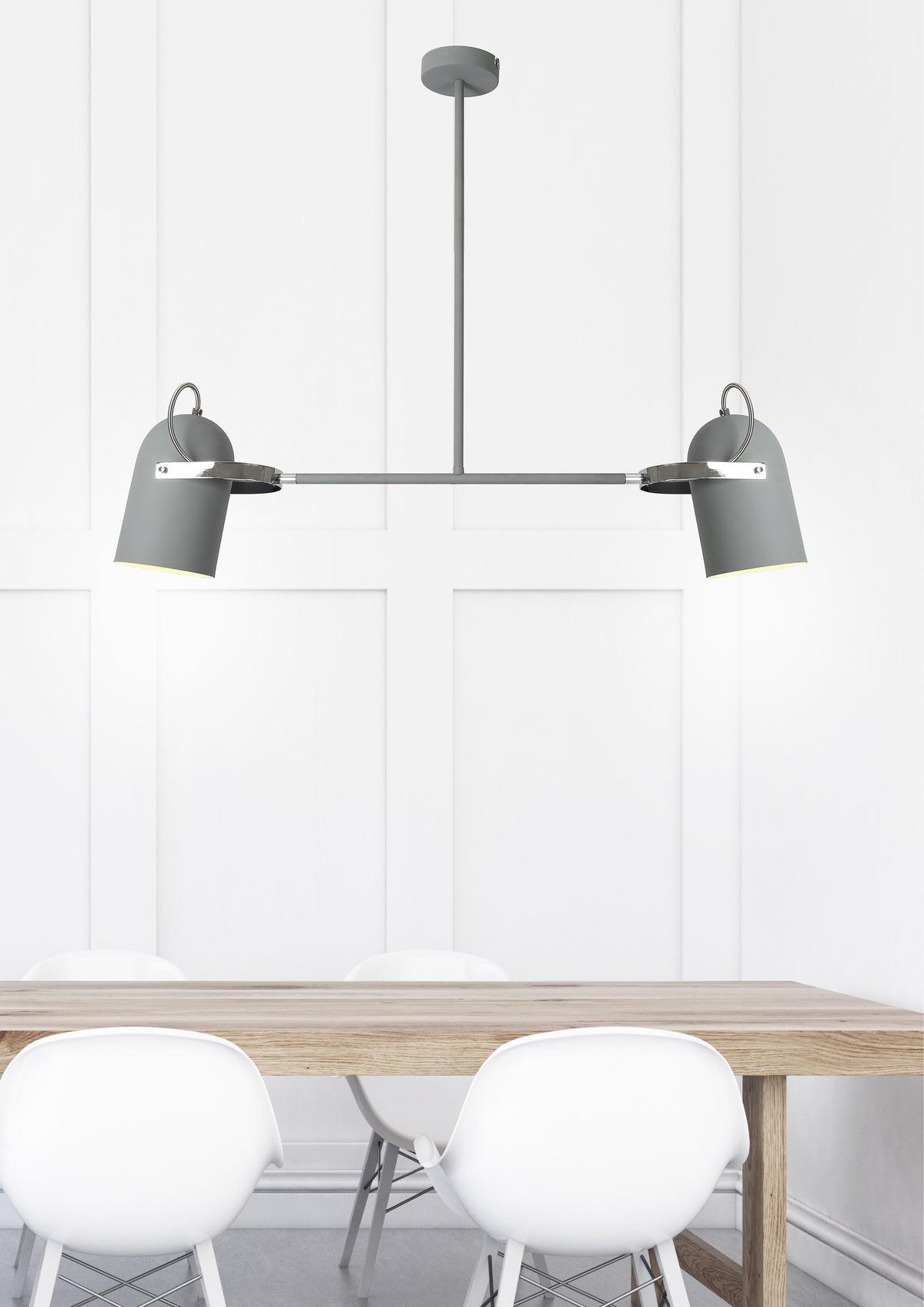 GRAY lampa wisząca 2x40W E27 szary