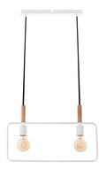 FRAME lampa wisząca 2x60W E27 biały