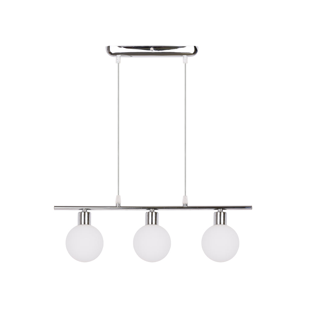 Oden lampa wisząca chromowy 3x40W G9 klosz biały
